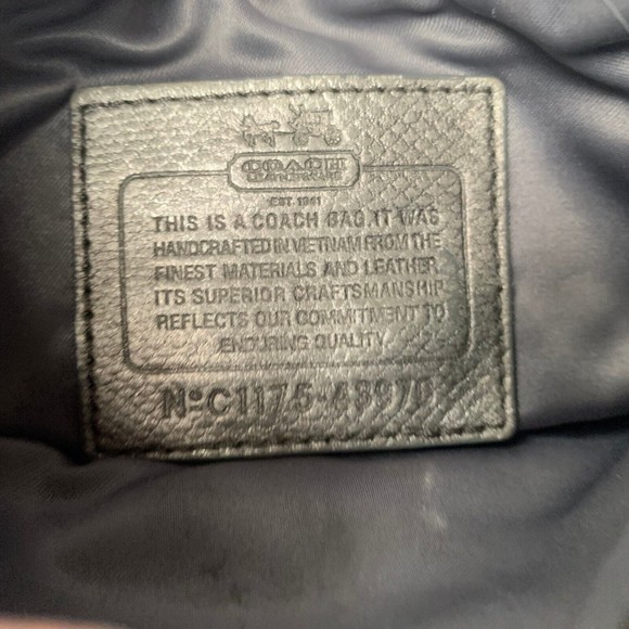 Vintage Coach Beige Gray Silver Signature C1175-43976 Small Logo Crossbody Purse - Picture 11 of 16